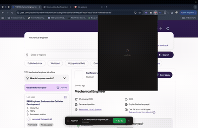 Job application tracking dashboard