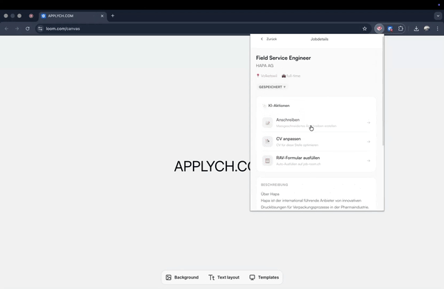 AI cover letter generation in 4 languages