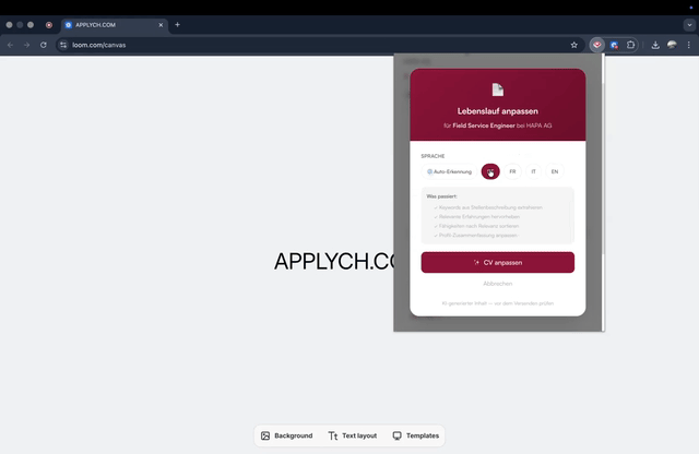 AI CV tailoring with skill reordering