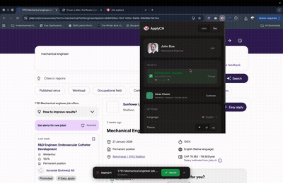 CV tailoring and template editor